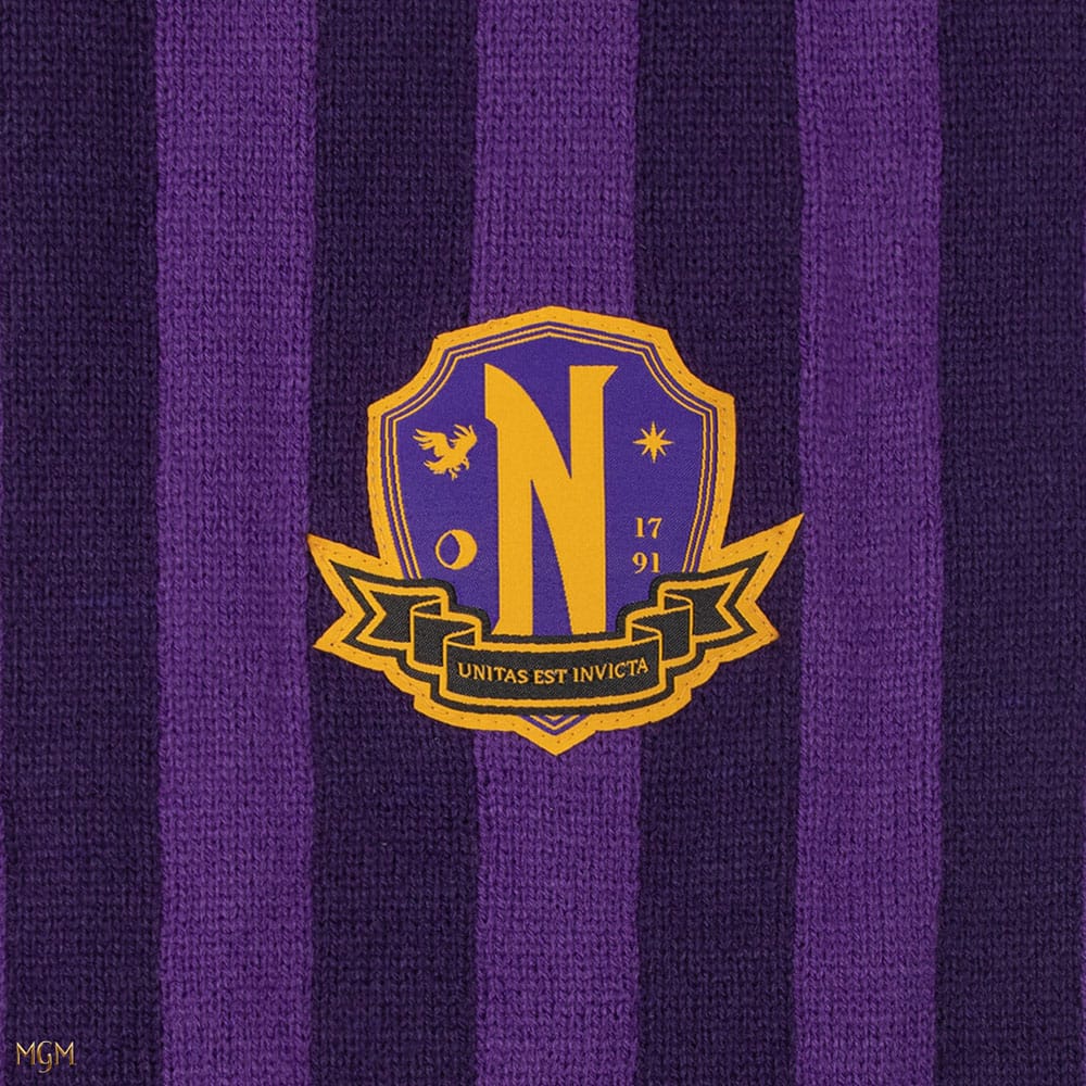 Écharpe Wednesday Nevermore Academy Violet 190 cm