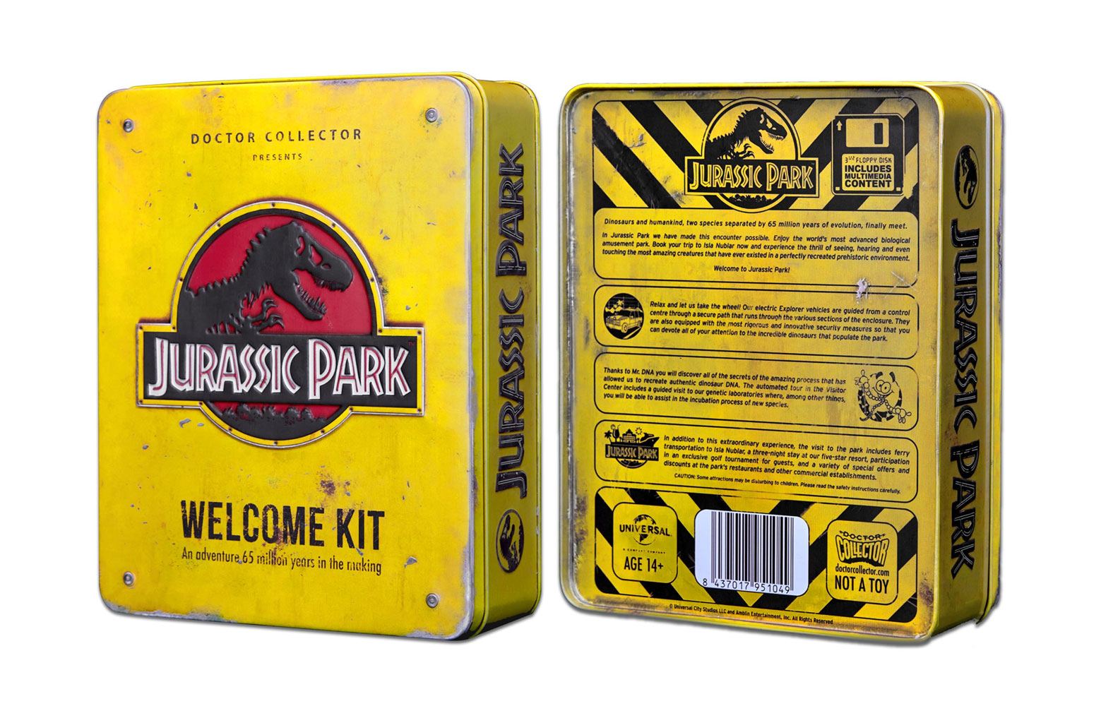 Jurassic Park Welcome Kit Standard – met metalen doos & accessoires