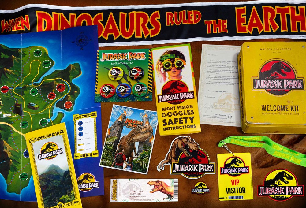 Jurassic Park Welcome Kit Standard – met metalen doos & accessoires