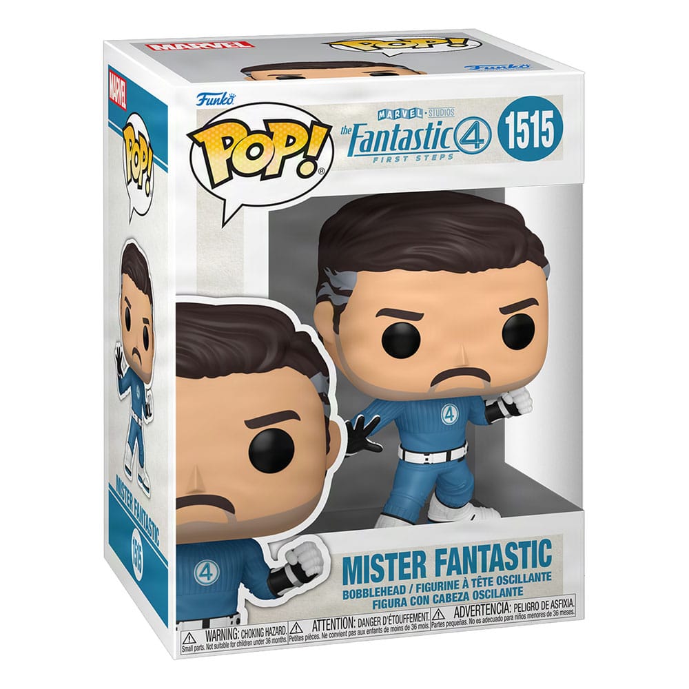Figurine POP! Marvel en vinyle Les Quatre Fantastiques : Premiers Pas, Mister Fantastic, 9 cm