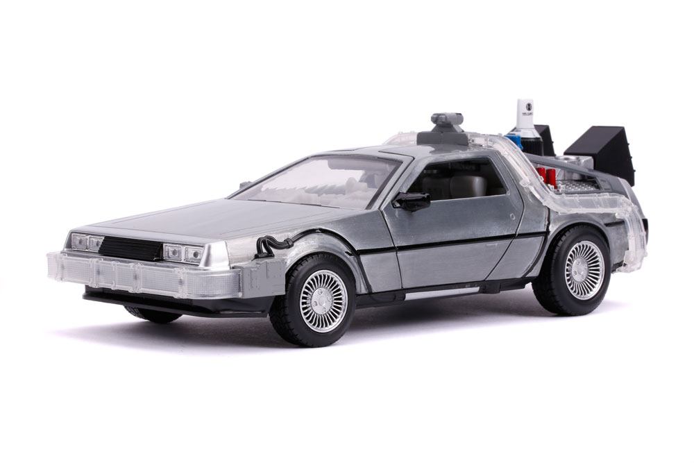 Retour vers le futur II Hollywood Rides modèle moulé sous pression 1/24 DeLorean Time Machine