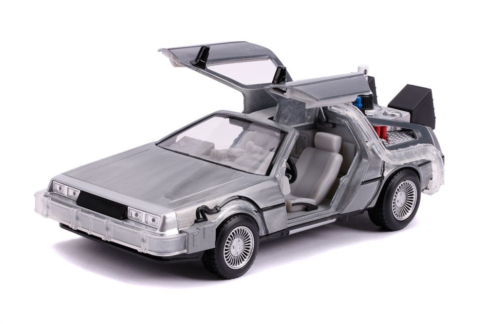 Retour vers le futur II Hollywood Rides modèle moulé sous pression 1/24 DeLorean Time Machine