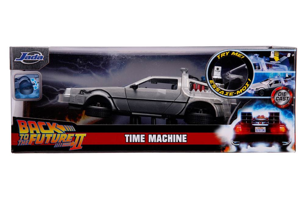 Retour vers le futur II Hollywood Rides modèle moulé sous pression 1/24 DeLorean Time Machine