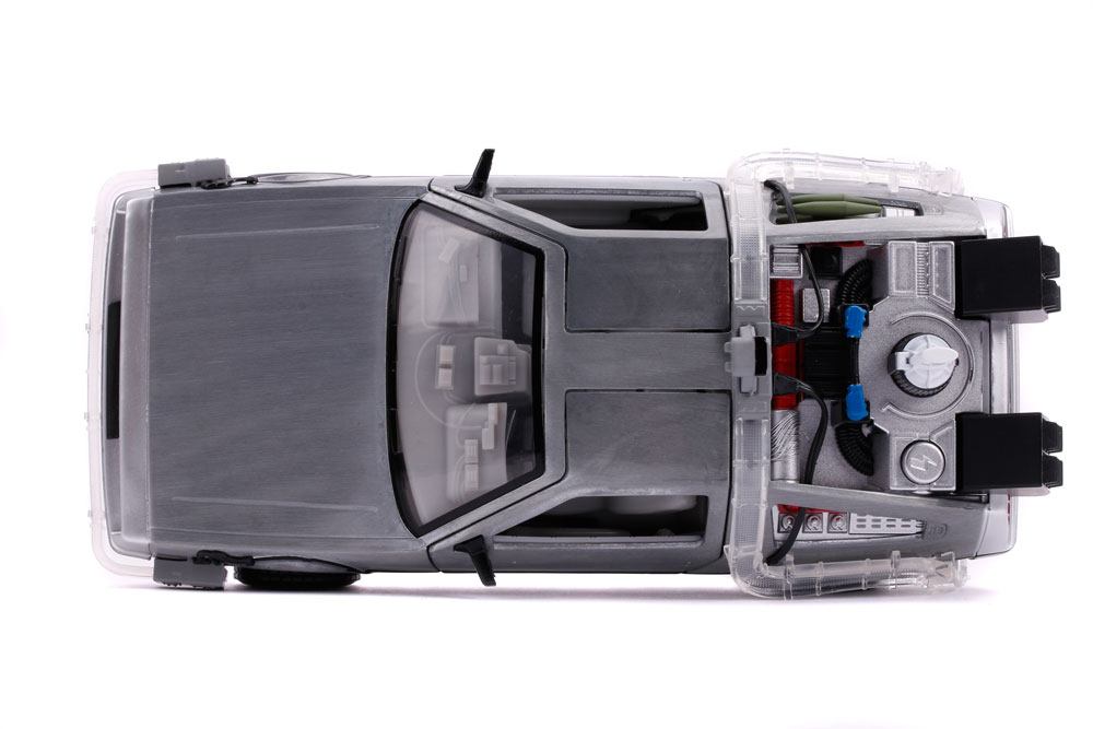 Retour vers le futur II Hollywood Rides modèle moulé sous pression 1/24 DeLorean Time Machine
