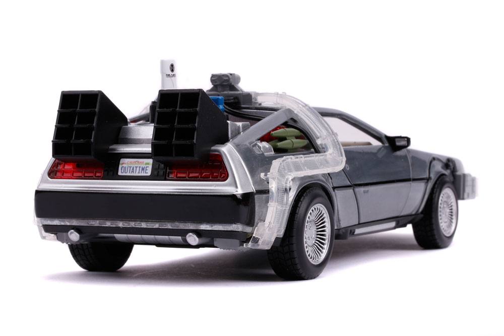 Retour vers le futur II Hollywood Rides modèle moulé sous pression 1/24 DeLorean Time Machine