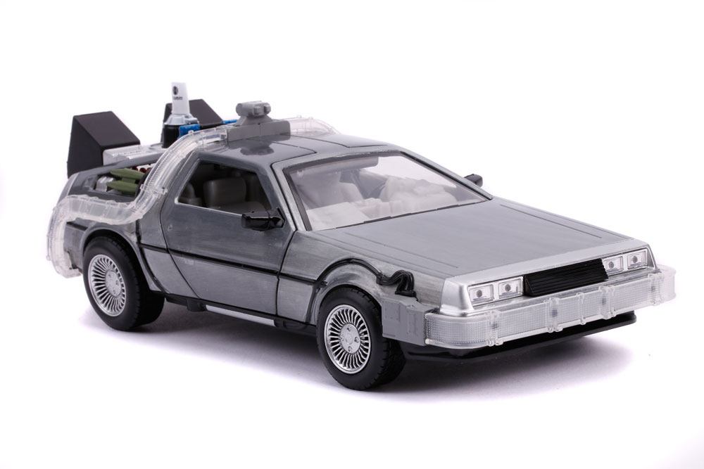 Retour vers le futur II Hollywood Rides modèle moulé sous pression 1/24 DeLorean Time Machine