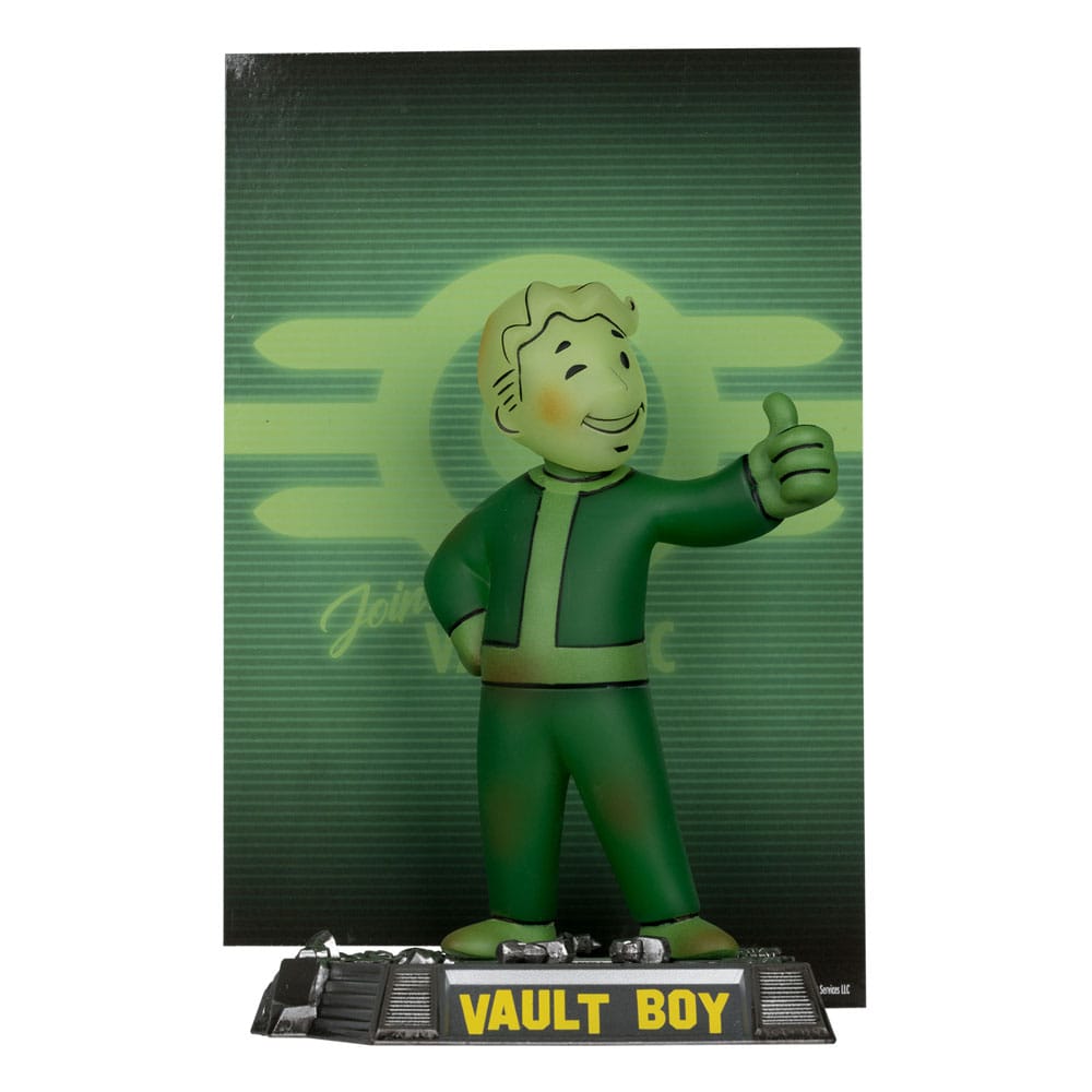 Fallout Movie Maniacs PVC Statue – Vault Boy 13 cm | Glow In The Dark Collectible