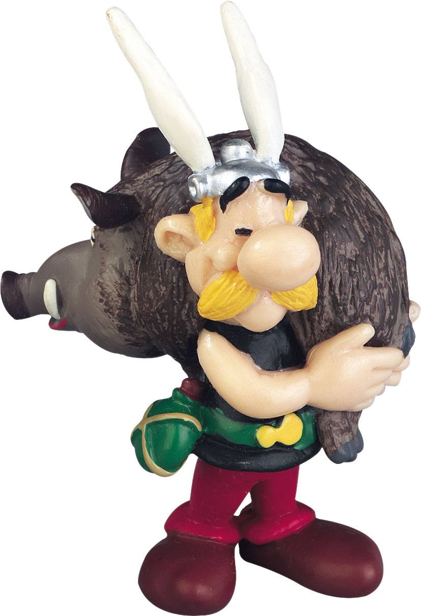 Figurine Astérix Astérix tenant un sanglier 6 cm