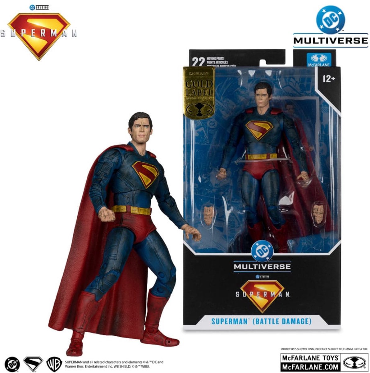 Superman (2025) DC Multiverse Action Figure Superman (Battle Damaged) (Gold Label) 18 cm