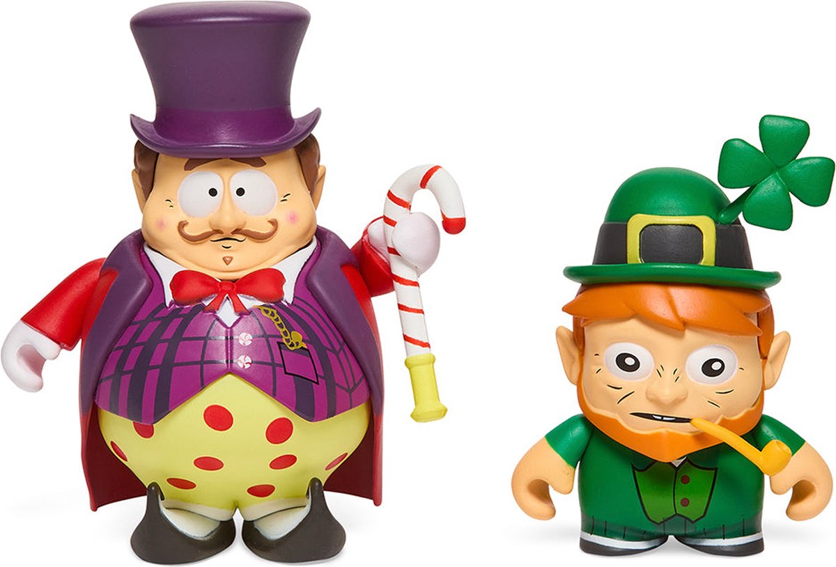 South Park : Imaginationland Mayor et Leprechaun, figurines en vinyle de 3 pouces, paquet de 2