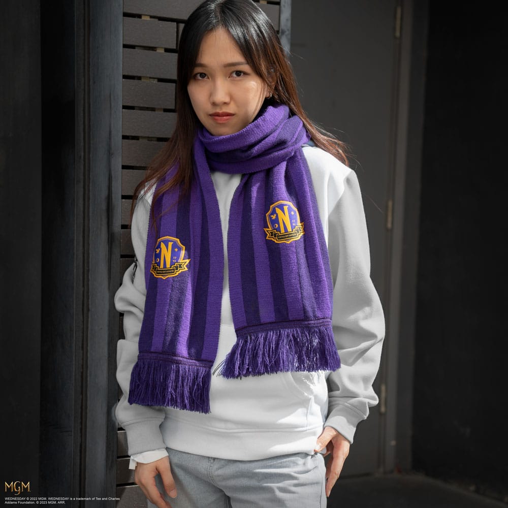 Wednesday Scarf Nevermore Academy Purple 190 cm