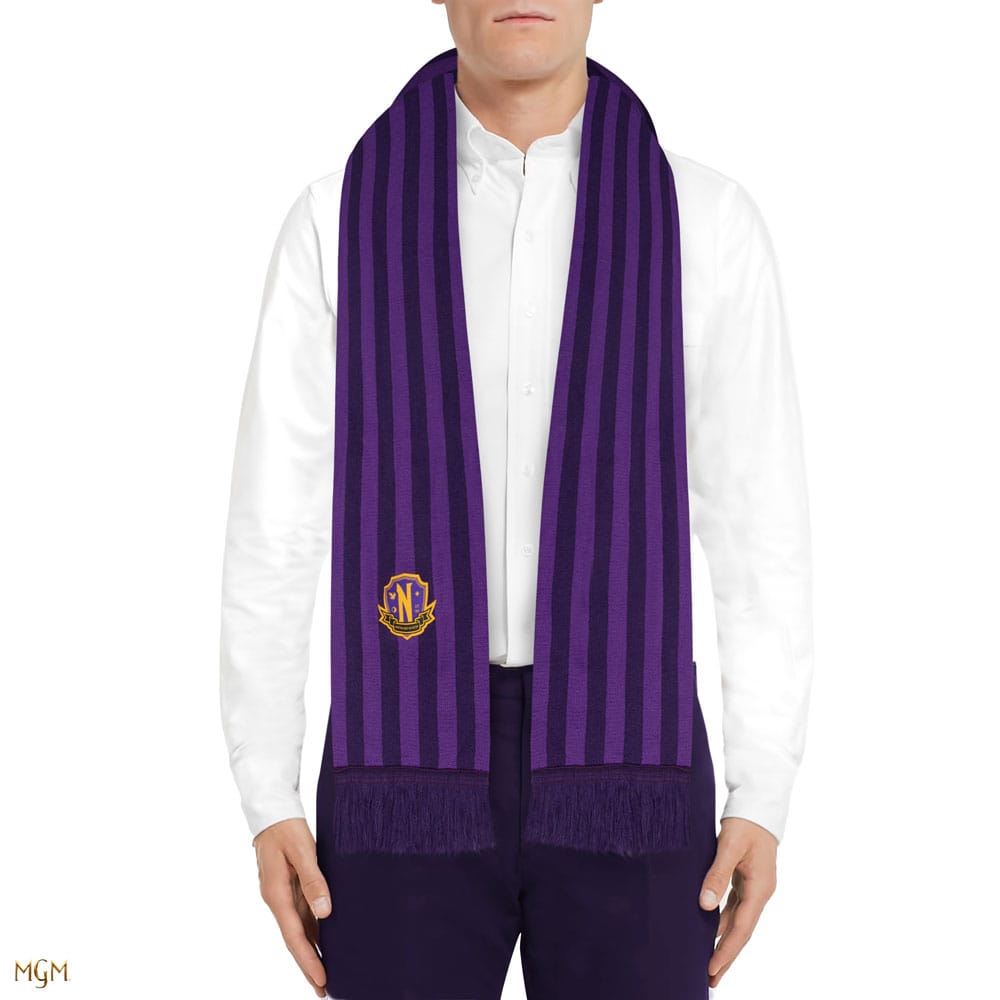 Wednesday Scarf Nevermore Academy Purple 190 cm