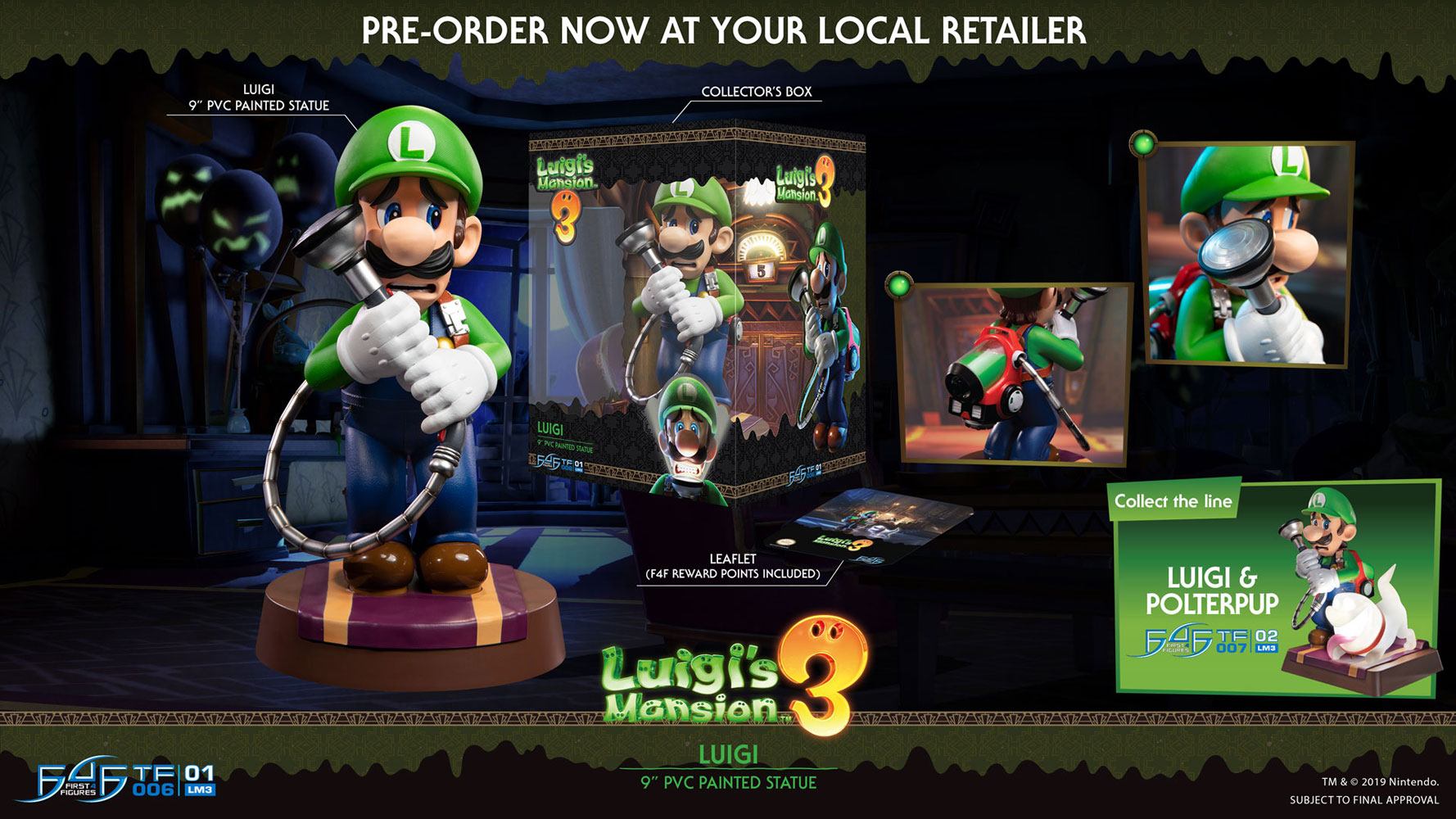 Luigi’s Mansion 3 PVC Statue – Luigi 23 cm Collectible Figurine | Nintendo First 4 Figures