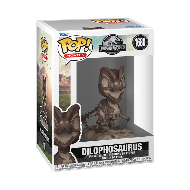 Jurassic Park Fossile POP! Movies Figurine en vinyle Dilophosaure 9 cm