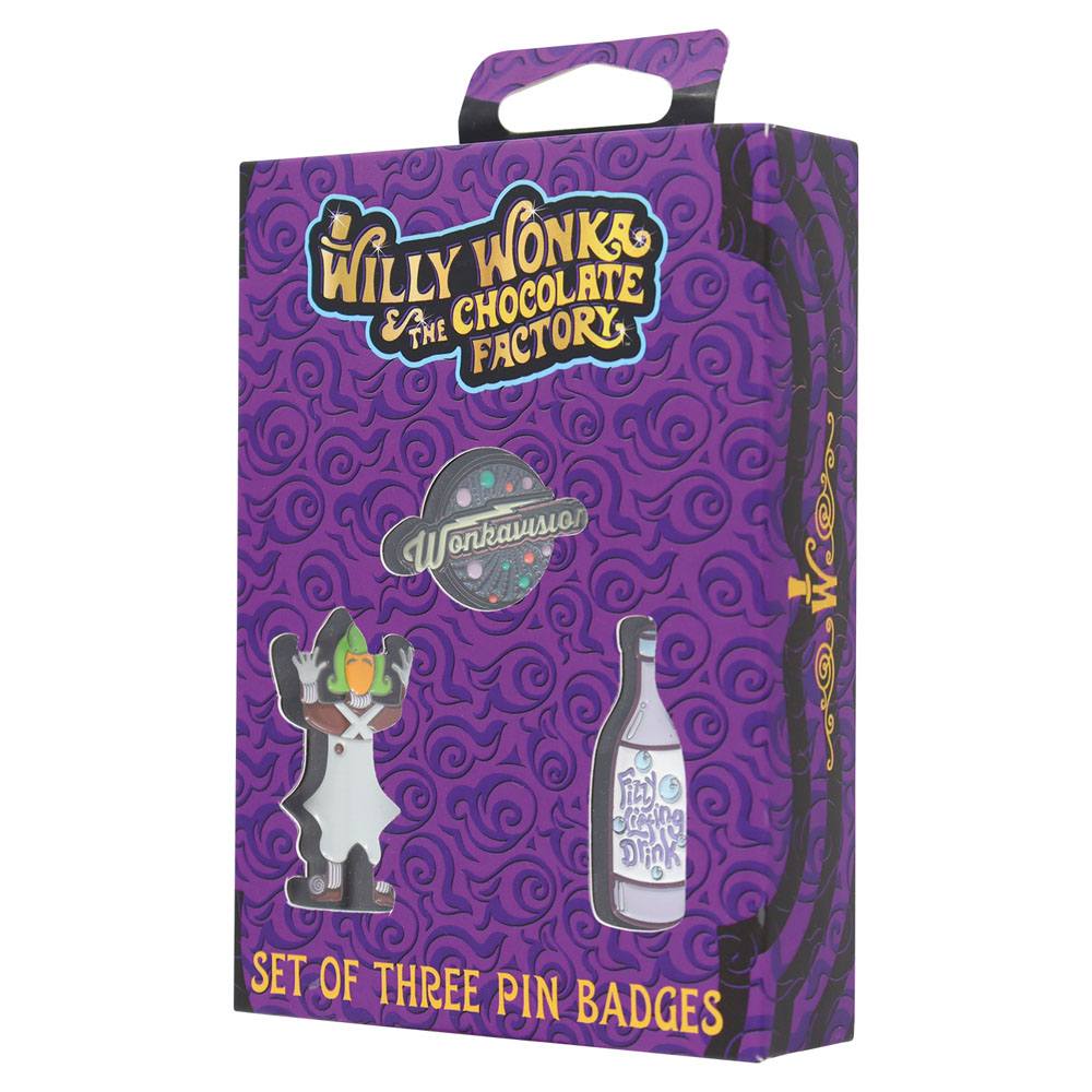 Willy Wonka &amp; the Chocolate Factory Pin Badge Set Édition Limitée