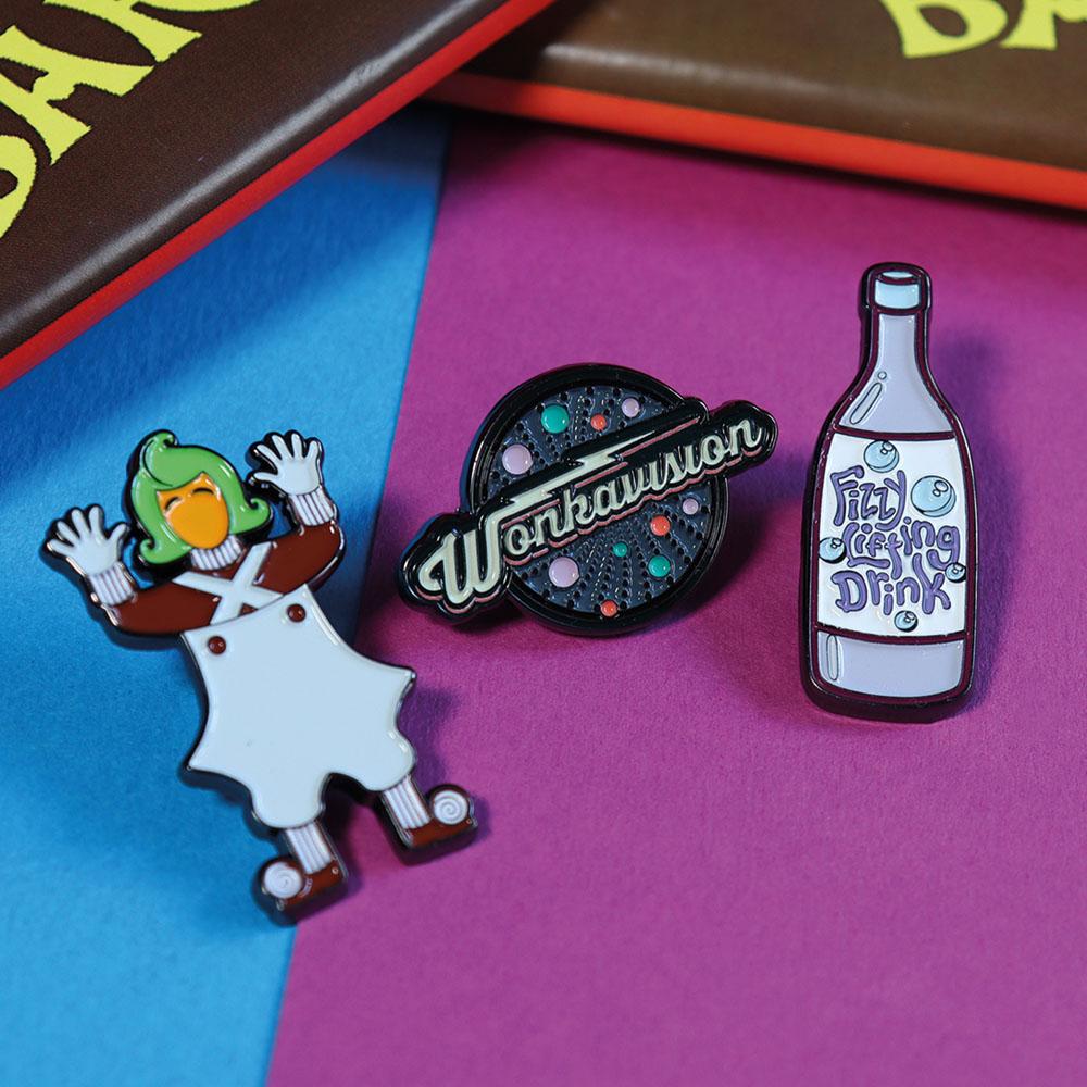 Willy Wonka & the Chocolate Factory Pin Badge Set Limited Edition