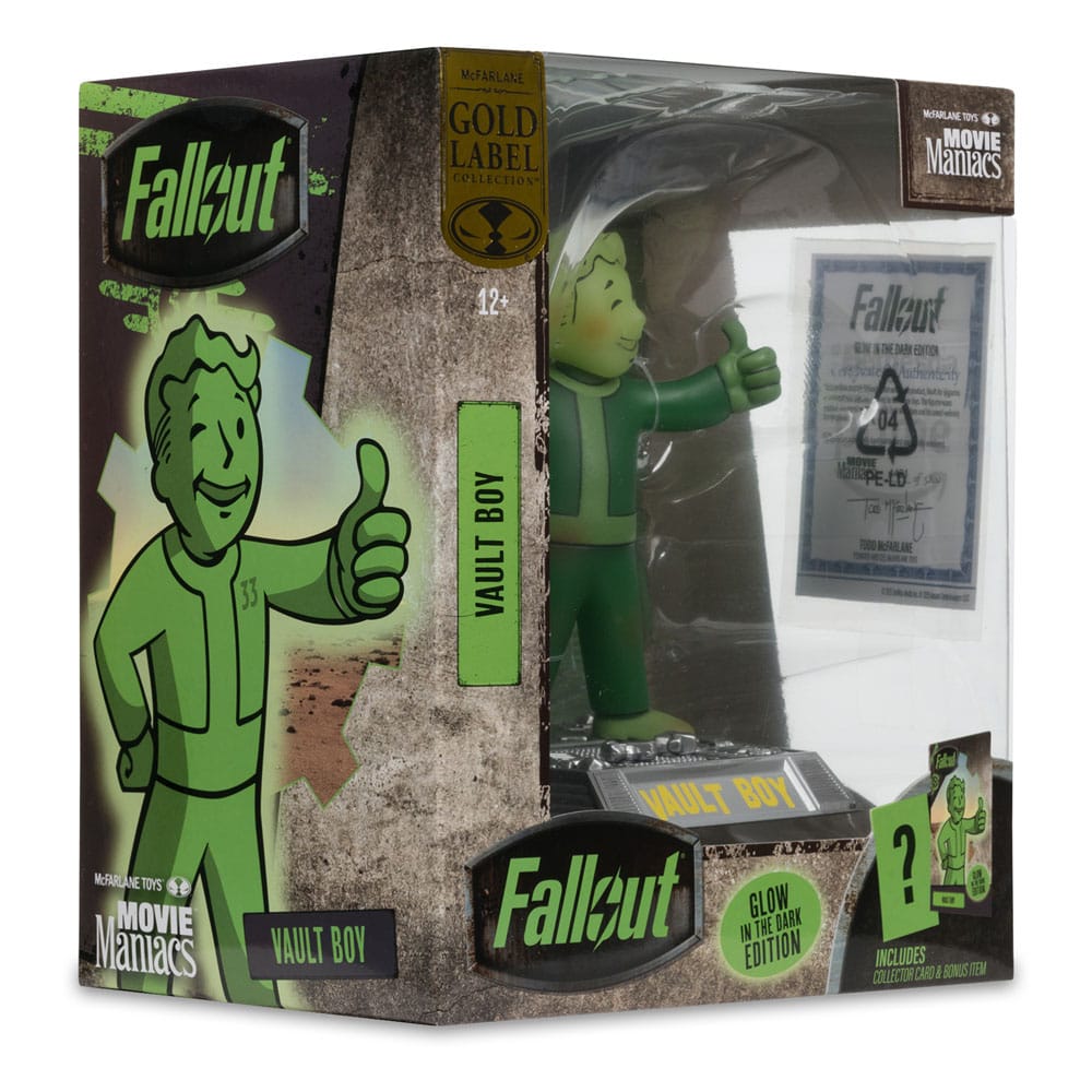 Fallout Movie Maniacs PVC Statue – Vault Boy 13 cm | Glow In The Dark Collectible