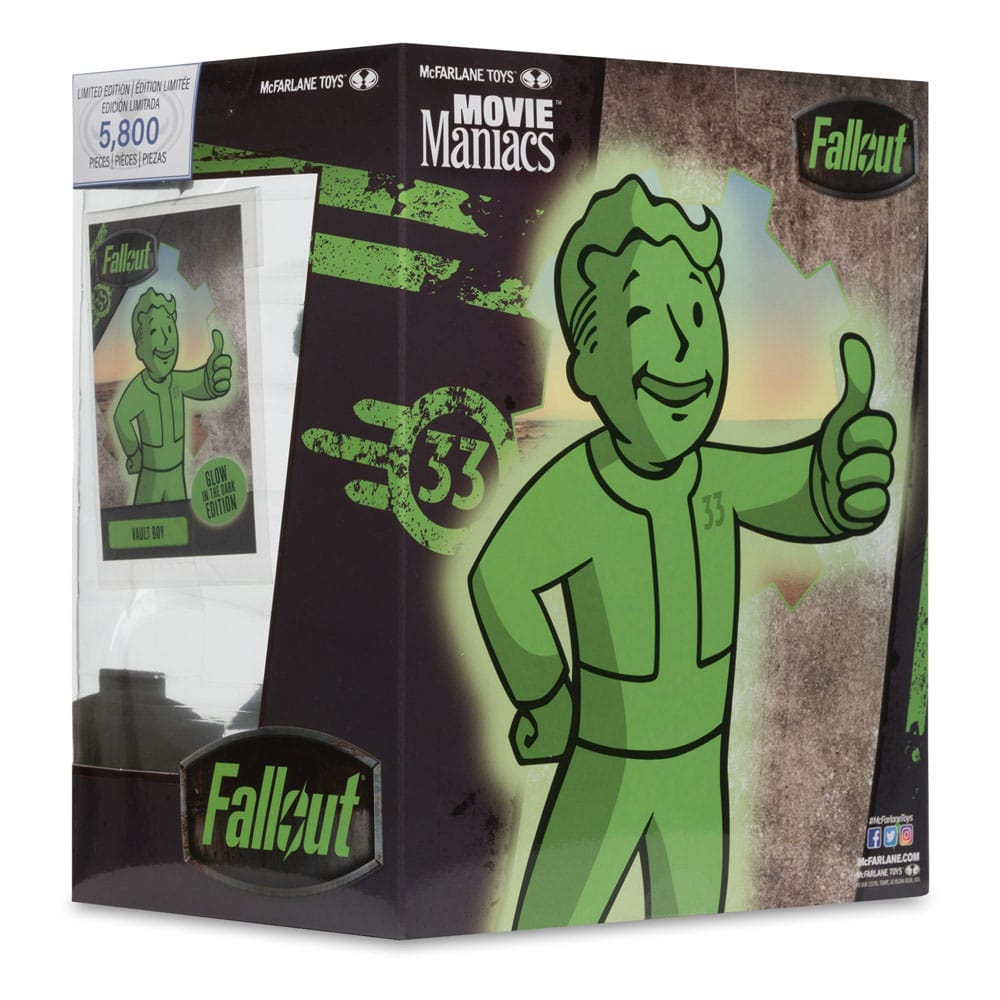Fallout Movie Maniacs PVC Statue – Vault Boy 13 cm | Glow In The Dark Collectible